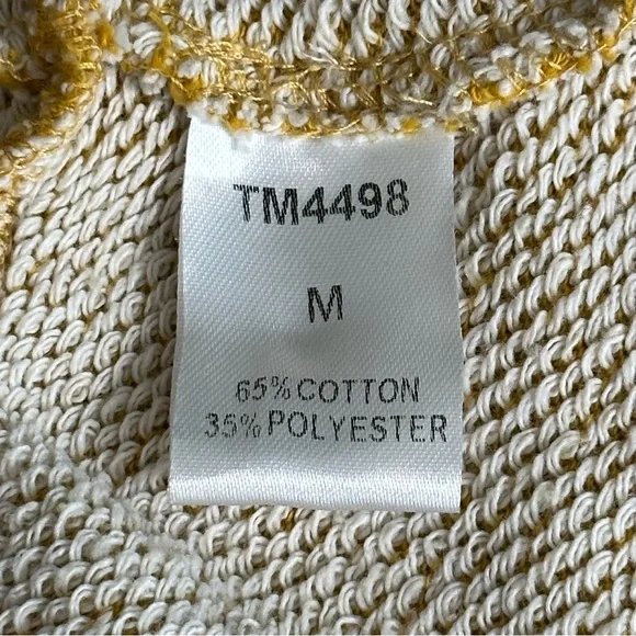 THML Womens Medium Mustard Yellow Peplum Pullover Top 3/4 Bell Sleeves - Picture 8 of 8